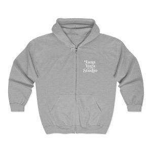 Cozy Zip-Up Hoodie for Yoga Lovers - ‘Yoga Studio’ Design