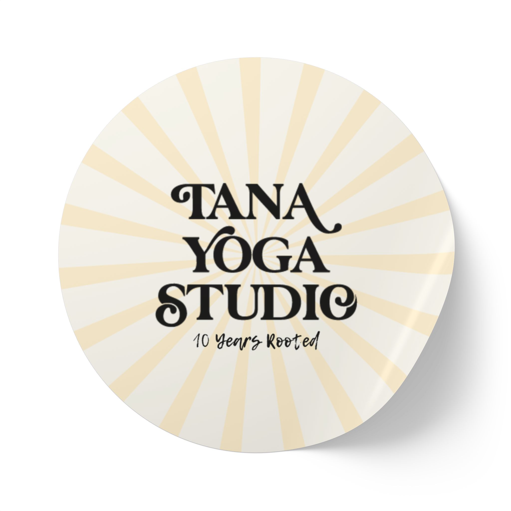 Yoga Studio Round Sticker Labels, Custom Labels for Events, Branding Stickers, Gift Tags, Party Favors