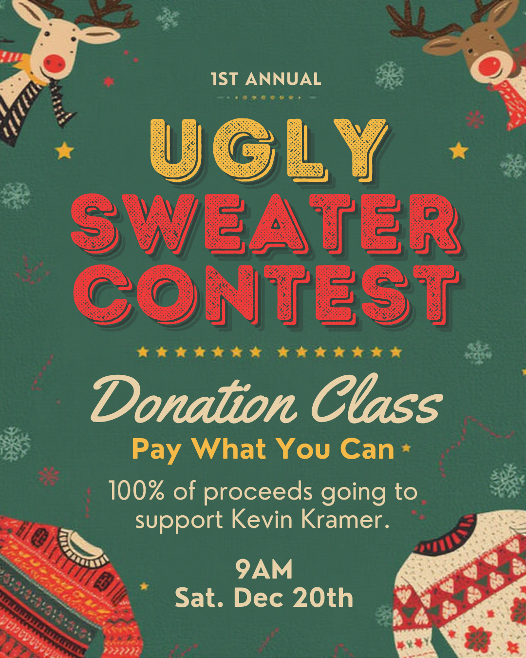Tana Yoga Ugly Sweater Contest