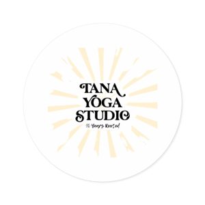 Tana Yoga Studio Round Stickers - Indoor/Outdoor, Motivational Decor